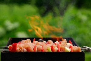 grill, barbecue, fire