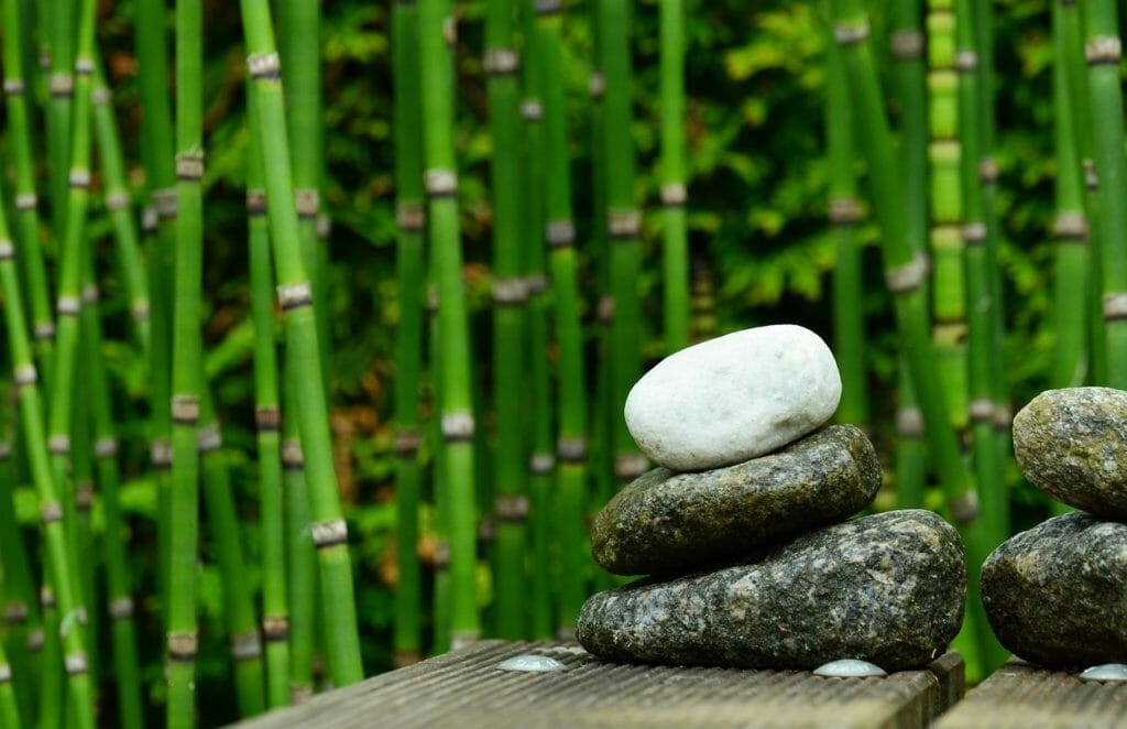 stones, bamboo, decoration