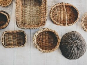 baskets, picnic baskets, wicker